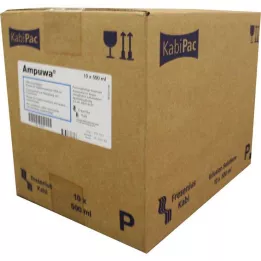 AMPUWA Butelka plastikowa do wstrzykiwań/infuzji, 10X500 ml
