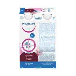 PROVIDE Butelka do picia wiśni Xtra, 4x200 ml