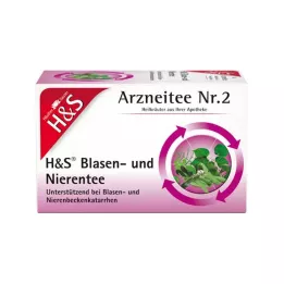 H&amp;S Torebki filtrujące do herbaty na pęcherz i nerki, 20 x 2,0 g