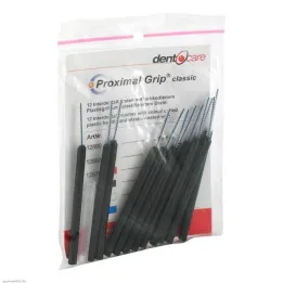 Proximal Grip xx-fine czarna szczoteczka międzyzębowa, 12 sztuk