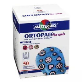 ORTOPAD dla dziewczynek średnie plastry okluzyjne pod oczy, 50 szt