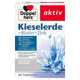 DOPPELHERZ Tabletki krzemionkowe+biotyna+cynk, 60 szt