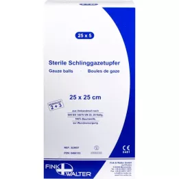SCHLINGGAZETUPFER 25x25 cm sterylny 2+3, 25x5 szt