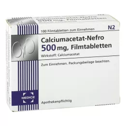 CALCIUMACETAT NEFRO 500 mg tabletki z powiązaniem filmu, 100 ST