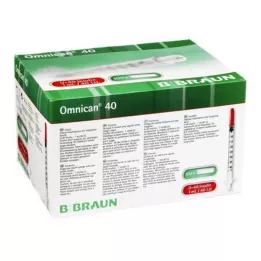 OMNICAN Strzykawka insulinowa 1 ml U40 z kaniulą 0,30x12 mm pojedyncza, 100X1 szt