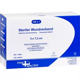 WUNDVERBAND sterylne 5x7,2 cm, 100 szt