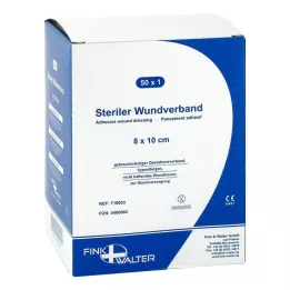WUNDVERBAND sterylne 8x10 cm, 50 szt