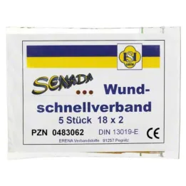 Senada szybki opatrunek na rany 2x18 cm, 5 szt