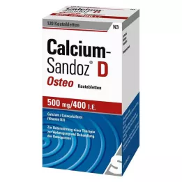 CALCIUM SANDOZ D Osteo 500 mg/400 I.E. Tabletki do żucia, 120 szt