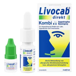 LIVOCAB direct combo 4 ml krople do oczu + 5 ml spray do nosa, 1 opakowanie