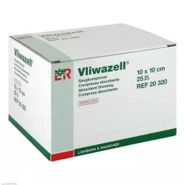 VLIWAZELL Kompresy chłonne jałowe 10x10 cm, 25 szt