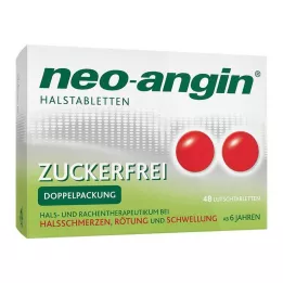 NEO-ANGIN Pastylki do ssania na gardło bez cukru 48 szt