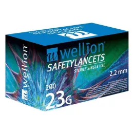 WELLION Lancety bezpieczne 23 G Lancety bezpieczne jednorazowe, 200 szt