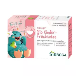 SIDROGA Organiczne torebki filtrujące do herbaty owocowej dla dzieci, 20 x 1,5 g