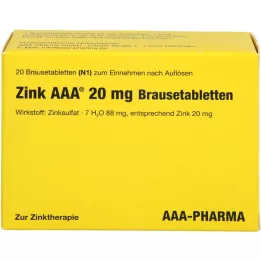 ZINK AAA 20 mg musujące tabletki, 20 szt