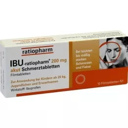 IBU-RATIOPHARM 200 mg Ostre bórek. Filmtambl., 10 szt