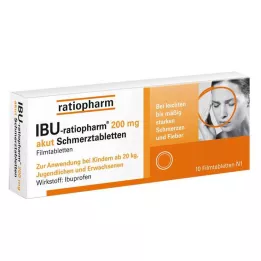 IBU-RATIOPHARM 200 mg tabletki przeciwbólowe, tabletki powlekane, 10 szt