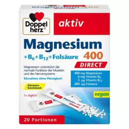 DOPPELHERZ Magnez + Witaminy z grupy B DIRECT Granulki 20 szt