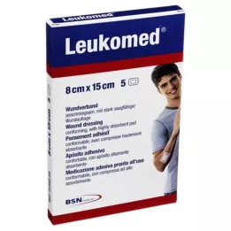 LEUKOMED Sterylny tynk 8x15 cm, 5 szt