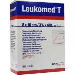 LEUKOMED plastry sterylne transparentne 8x10 cm, 50 szt