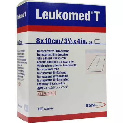 LEUKOMED plastry sterylne transparentne 8x10 cm, 50 szt