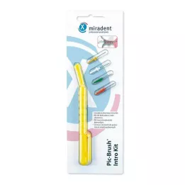 MIRADENT Interd.Pic-Brush Intro Kit 1H+4B.żółty, 1 szt