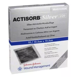 ACTISORB 220 Srebrne kompresy jałowe 10,5x10,5 cm, 10 szt