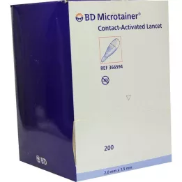 BD MICROTAINER Lanzette Blue 1,5x2 mm, 200 szt