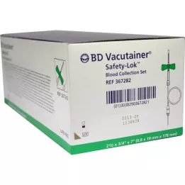BD VACUTAINER Zestaw do pobierania krwi Safety Lok 21 G 18 cm, 50 szt