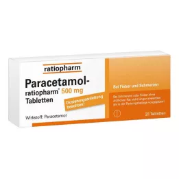 PARACETAMOL-ratiopharm 500 mg tabletki, 20 szt
