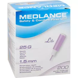 MEDLANCE nakłuwacze bezpieczne plus Lite 25 G, 200 szt