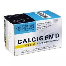 CALCIGEN D Citro 600 mg/400 I.E. tabletki do żucia, 50 szt