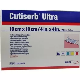 Cutisorb Ultra Ssanie Compresses Sterylne 10x10 CM, 20 szt
