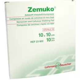 Zemuko Compress Sterylle 10x10 cm, 10 szt