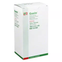 GAZIN Gaza 7,5x7,5 cm jałowa 12-warstwowa, 5X20 szt