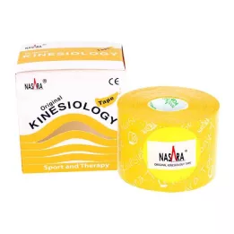 NASARA Taśma kinezjologiczna 5 cm x 5 m żółta, 1 szt
