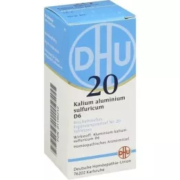 BIOCHEMIE DHU 20 Aluminium potasu.Sulfur.D 6 tabletek, 80 szt