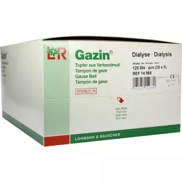 GAZIN Waciki do dializy 2+3 jałowe z pierścieniem ochronnym, 125 szt