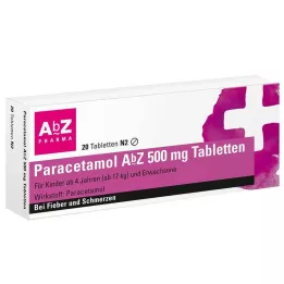PARACETAMOL Tabletki AbZ 500 mg, 20 szt