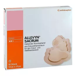 ALLEVYN Sacrum mały 17x17 cm opatrunek samoprzylepny, 10 szt
