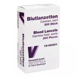 BLUTLANZETTEN Metalowe proste, 200 szt