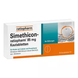 SIMETHICON-ratiopharm 85 mg tabletki do żucia, 20 szt