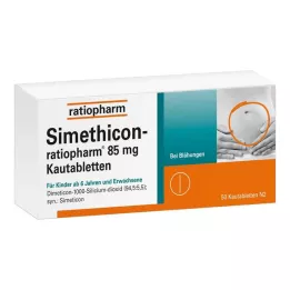 SIMETHICON-ratiopharm 85 mg tabletki do żucia, 50 szt
