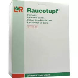 RAUCOTUPF Wymazówka 1 szt. duża główka bawełniana, 50X2 szt