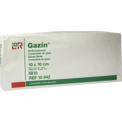 GAZIN Gaza komp. 10x10 cm niejałowa 32-krotna operacja, 50 szt GAZIN Gaza komp. 10x10 cm niejałowa 32-krotna operacja, 50 szt