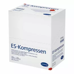 ES-KOMPRESSEN sterylne 7,5x7,5 cm 8-drożne, 25X2 szt