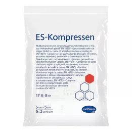 ES-KOMPRESSEN sterylne 5x5 cm 8-drożne, 5X2 szt