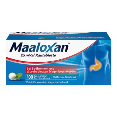 MAALOXAN 25 mVal tabletki do żucia, 100 szt