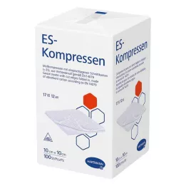 ES-KOMPRESSEN niejałowe 10x10 cm 12-drożne, 100 szt