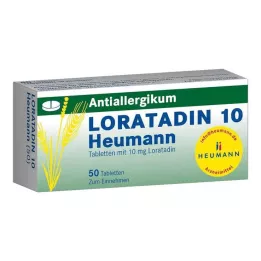 LORATADIN 10 tabletek Heumann, 50 szt